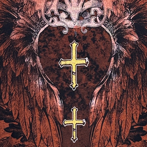 Archaic by Affliction Men's T-Shirt Hinsley Skull Wings Biker S-4XL - Picture 8 of 9